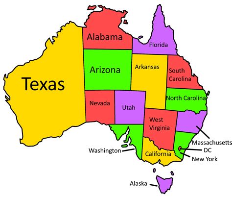 Regions Of Australia And Their American Equivalent Rameristralia