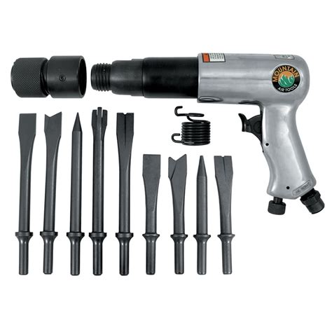 New Devilbiss At30 Pneumatic Air Chisel Hammer Kit With 4 Air Chisels