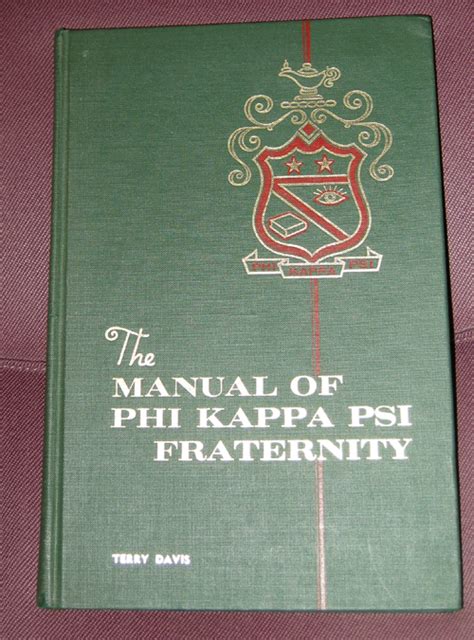 The Manual Of Phi Kappa Psi Fraternity Revised Edition 1961