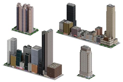 3d Model City Downtown Skyscraper Vr Ar Low Poly Cgtrader