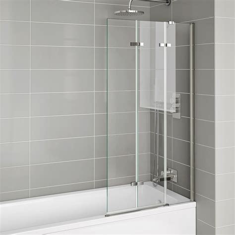 Buy Bath Screen X Mm Folding Shower Screens For Baths Clear
