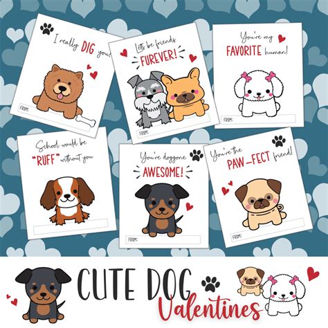Free Printable Cute Dog Valentine Cards For School Made In A Pinch
