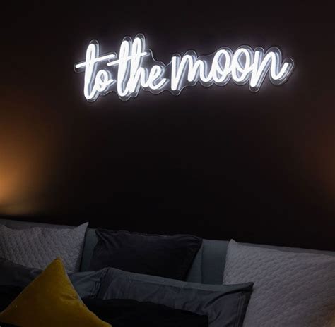 To The Moon Neon Light Decor In 2021 Neon Lighting Neon Sign Bedroom Neon Room