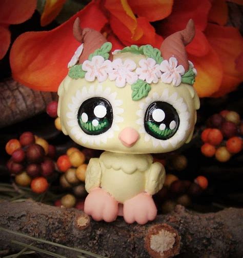 Littlest Pet Shop Owl Fairy Forest Spirit Ooak Custom Figure Lps Flower