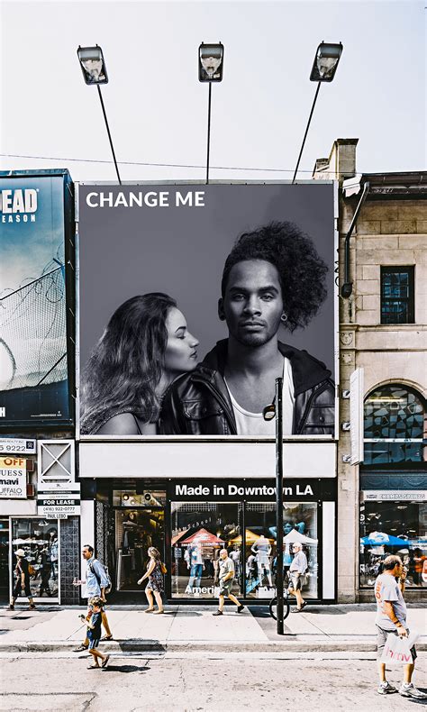 Poster and billboard free mockups. Downtown Square Billboard Mockup Free | Free Mockup