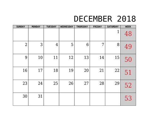 December 2018 Printable Calendar With Holidays Calendar Printables