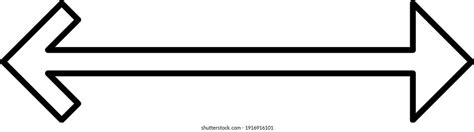 Two Arrows Different Shapes Pointing Both เวกเตอร์สต็อก ปลอดค่าลิขสิทธิ์ 1916916101
