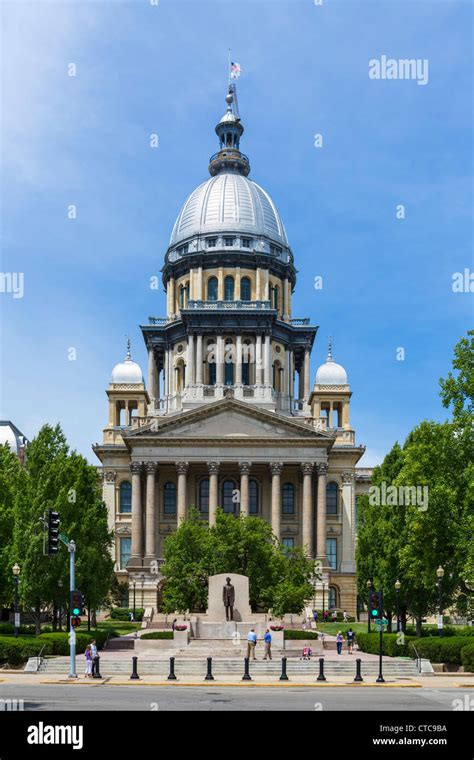 The Illinois State Capitol Building Springfield Illinois Usa Stock