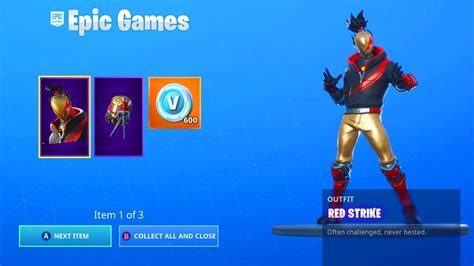 Buying The New Red Strike Starter Pack In Fortnite How To Get The