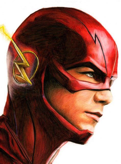 The flash and kid flash giclee print the original drawing was created using faber castell polychromos & prismacolor premier coloured pencils on strathmore 300 series smooth paper. the flash grant gustin fine art superhero wall art dc ...