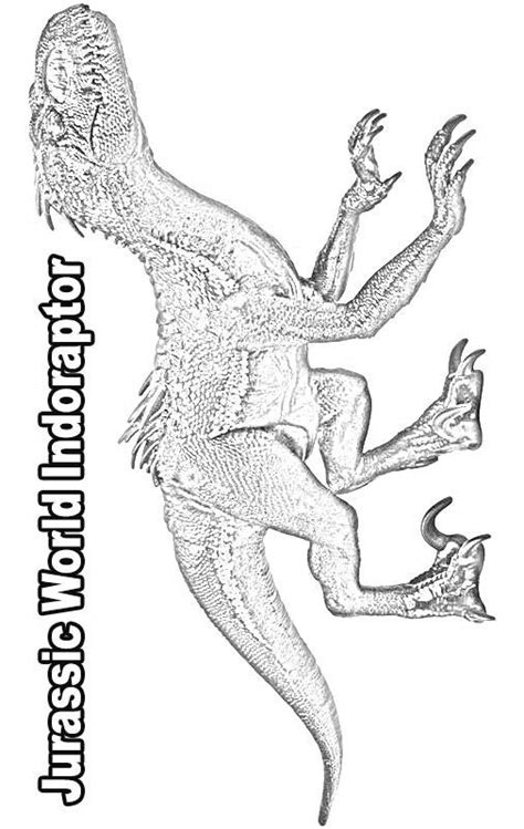 Indoraptor In Jurassic World Coloring Page Free Printable Coloring