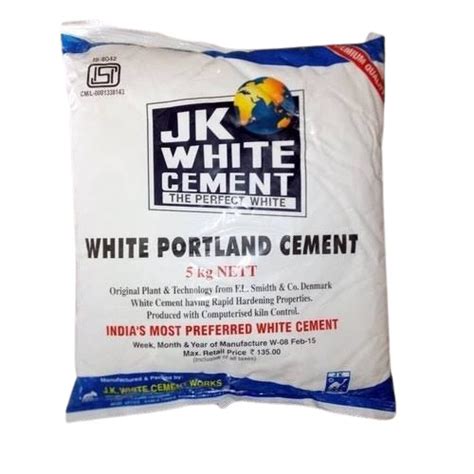 White Portland Cement With Rapid Hardening Properties Packing Size 50