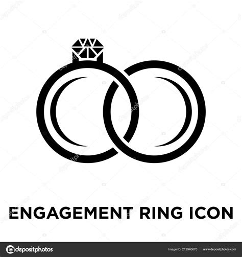 Engagement Ring Icon Vector Isolated White Background Logo Concept