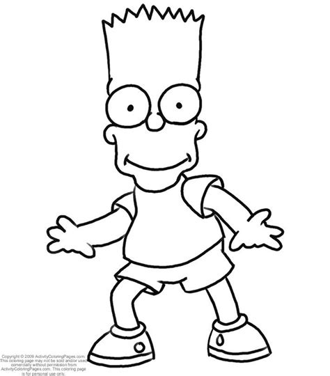 Bart Simpson Coloring Page 226 Coloring Home