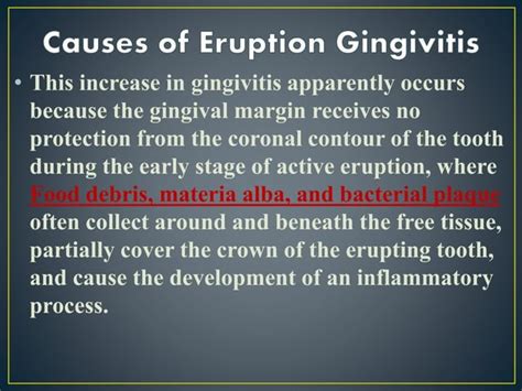 Eruption Gingivitis And Pericoronitis In Children Ppt