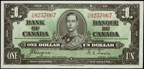 Bank Of Canada 1937 One Dollar Billworld Banknotes And Coins Pictures