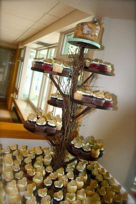 Tree Stump And Cupcake Tree Wedding Cupcakes Rustic Wedding Cake