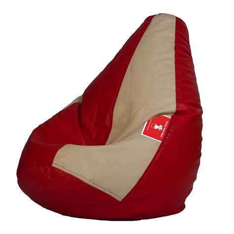 Buy Comfy Bean Bag Cream Red L Size Without Fillers Cover Only Online ₹999 From Shopclues