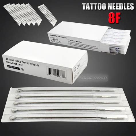 Aiboully 50pcsbox 8f Flat Tattoo Needles Sterilized Disposable Tattoo
