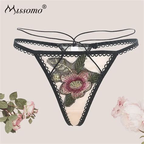 missomo women sexy briefs floral embroidery panty female g string 2018 new fashion underwear