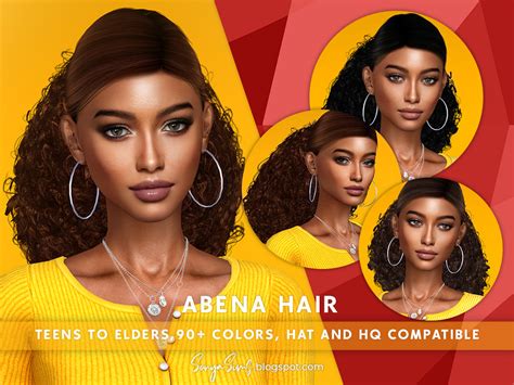 The Sims Resource Abena Hair Early Access On Patreon Black Girls
