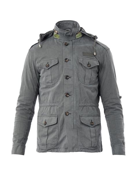 Michael Bastian Four Pocket Military Jacket In Gray For Men Grey Lyst