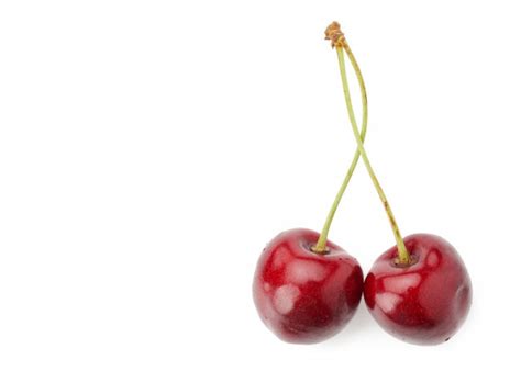 Free Photo Red And Black Cherries On White Background