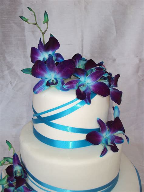lace wedding cake orchid cake blue dendrobium orchids