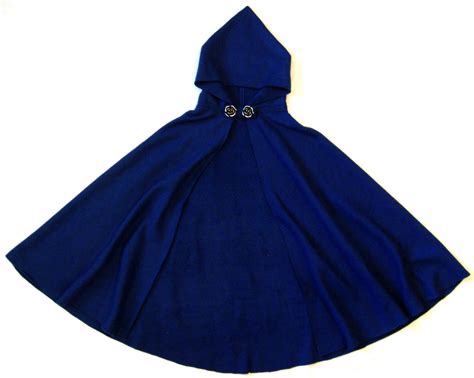 Handmade Dark Blue Hooded Cape Cloak Fleece Adult Child Etsy