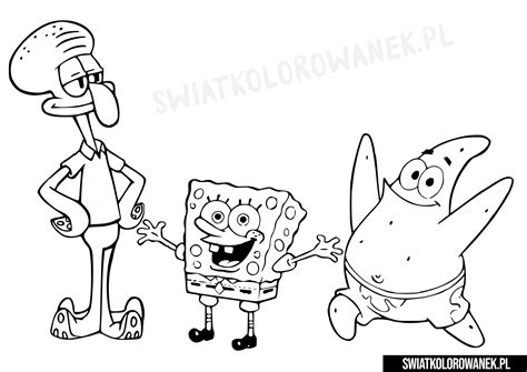 Spongebob Skalmar I Patryk Kolorowanka Darmowe Kolorowanki Do Druku