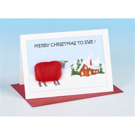 S158 Sheep Christmas Card Merry Christmas To Ewe