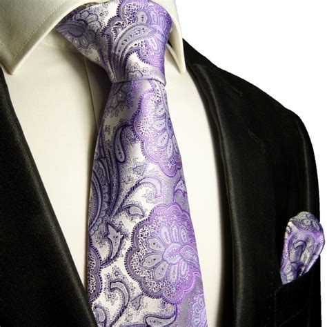 Purple Necktie Set 2pcs Mens Tie 100 Silk Hanky 372 Paul Malone Shop