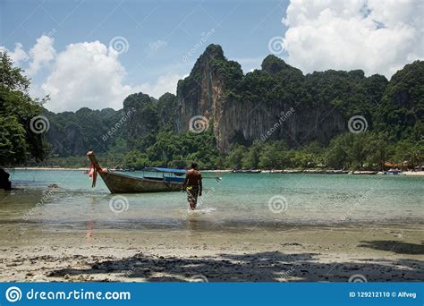 Beautiful Railay Beach In Krabi Southern Thailand Editorial Image