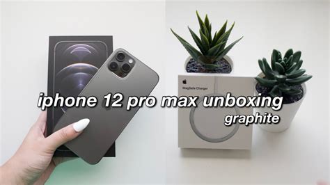 Iphone 12 Pro Max Graphite Unboxing Magsafe Youtube