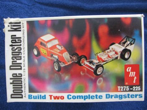 Amt Unbuilt 125 Fiat Altered Fe Double Dragster 2 In 1 Plastic Model