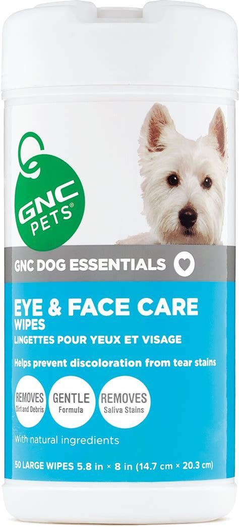 Gnc Pets Dog Essentials Eye And Face Care Tear Stain Wipes 50 Count