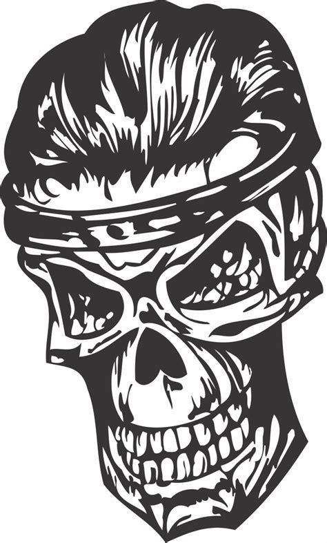 Scary Skull Dxf File Free Download Vectors File