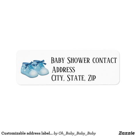 Customizable Address Label For Boy Baby Shower Partysupplies Return
