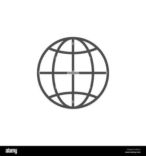 Globe Icon World Wide Web Symbol Vector Illustration Isolated On
