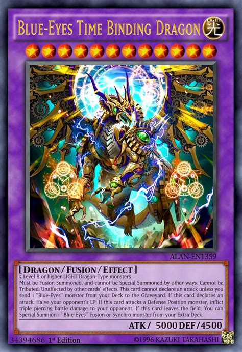 Blue Eyes Time Binding Dragon By Alanmac95 Yugioh Dragon Cards Yugioh Dragons Resident Evil