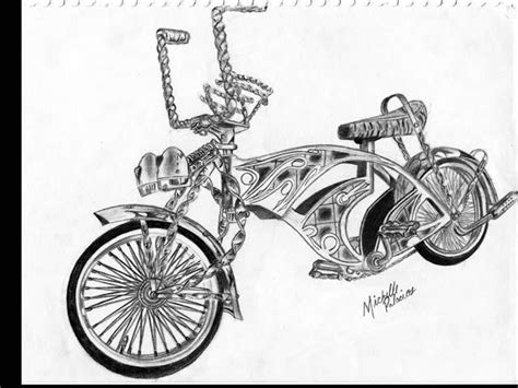 A Drawing Of A Motorcycle With Chains Attached To The Front Wheel And