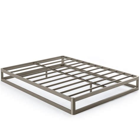 Queen Size Modern Heavy Duty Low Profile Metal Platform Bed Frame By