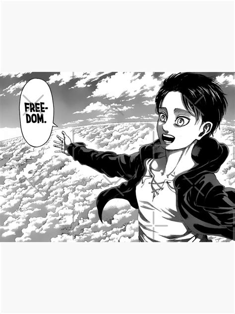 Eren Freedom Iconic Manga Panel Attack On Titan Shingeki No Kyojin
