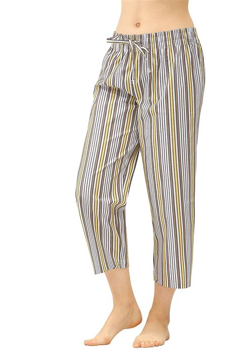 Cyz Womens 100 Cotton Woven Pajama Capri Cyz Collection