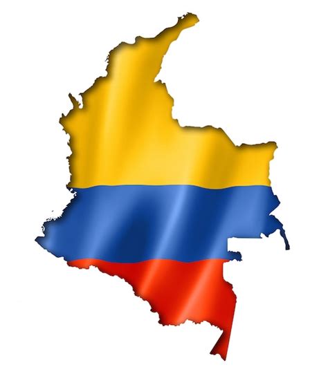 Colombia Mapa Y Bandera Mapa De La Bandera De Colombia Vector Vector