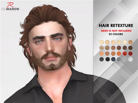 Remarons On1208 Retexture Mesh Needed Sims 4 Hair Male Sims Hair