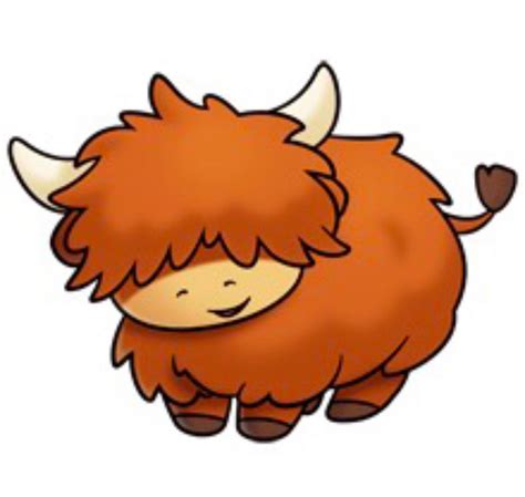 Highland Cow Animal Drawings Cute Cartoon Images Cow Art