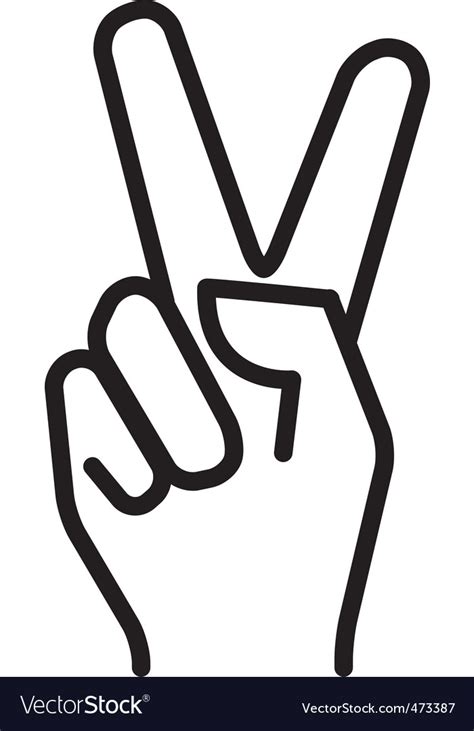 Peace Hand Symbol Royalty Free Vector Image Vectorstock