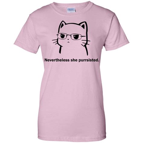 funny cat nevertheless she purrsisted shirt tank ifrogtees