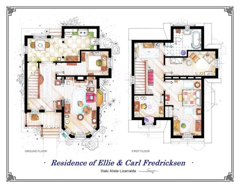 Detailed Floor Plan Drawings Of Popular Tv And Film Homes